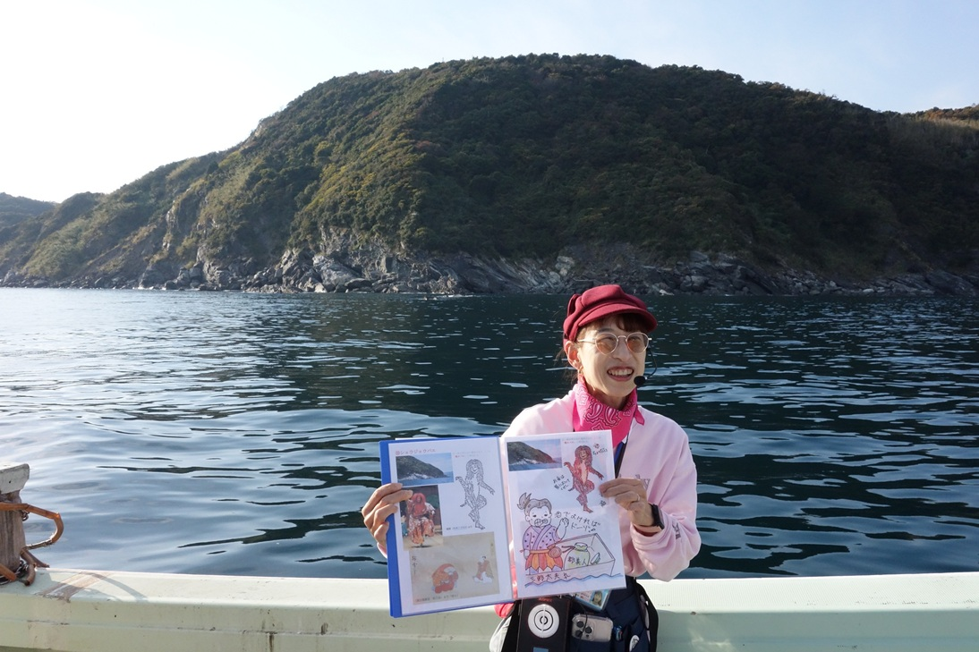 息ピッタリの夫婦がガイドする絶景の沼島1周クルーズと、島内歴史・文化スポット散策ツアー